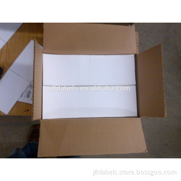 4" X 6" 4000 Labels White Fanfold Thermal Printer Labels Perf Fits Most Zebra Sato Datamax Intermac and Direct Thermal Printers
